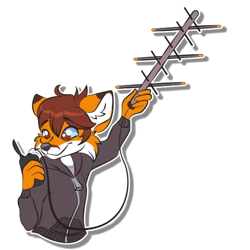 xssfox holding a yagi